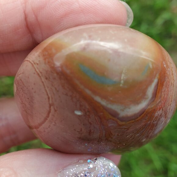 Polychrome Jasper Palm Stone (PC206) - Picture 5 of 8